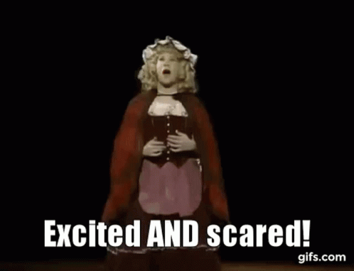 Excited Scared GIF - Excited Scared Into GIFs