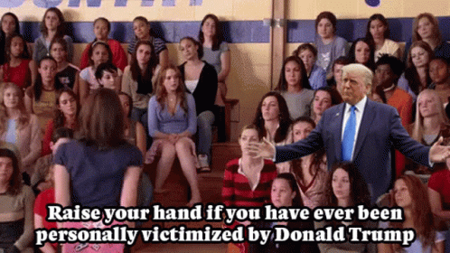 Raise Your Hand Personally Victimized By Donald Trump GIF - Raise Your Hand Personally Victimized By Donald Trump Personally Victimized GIFs