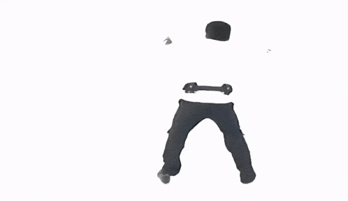 a drawing of a person wearing a white shirt and black pants ..