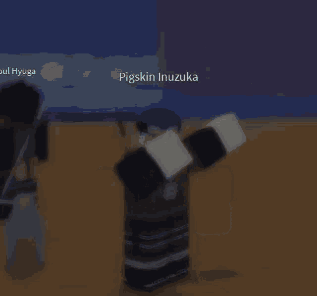 a roblox character is standing in front of a glowing blue grid .