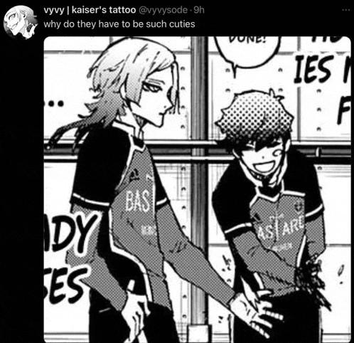 a black and white drawing of two boys standing next to each other holding hands .