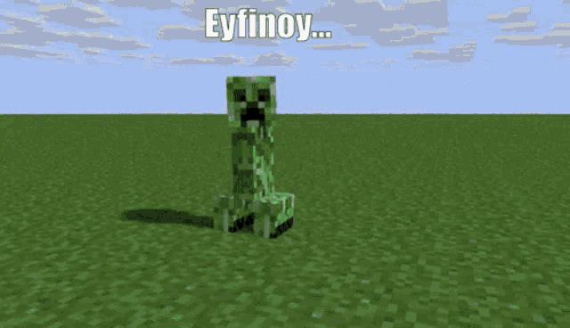 a creeper in a minecraft game with the words s-s-s-s-s-s-s