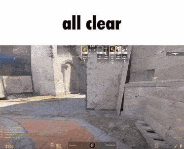 a screenshot of a video game says all clear