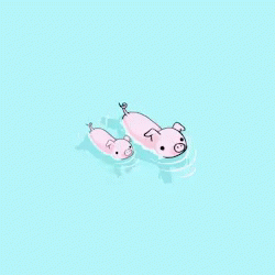 Piggy Swimmimg GIF - Piggy Swimmimg Kawaii GIFs