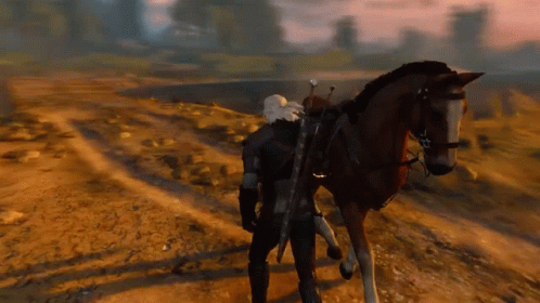 Mounting The Horse Geralt Of Rivia GIF - Mounting The Horse Geralt Of Rivia The Witcher GIFs