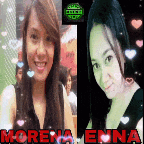 a picture of a woman with the name morena on it