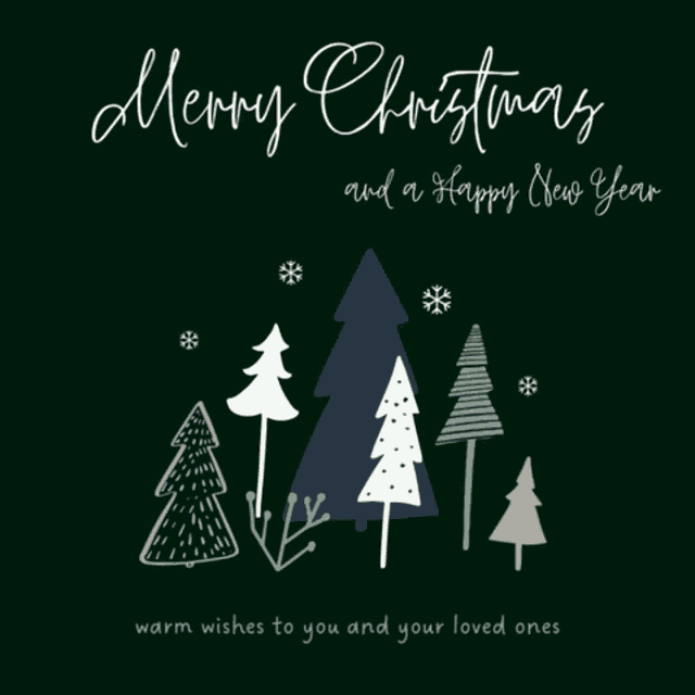 a merry christmas and a happy new year card