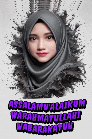 a picture of a woman wearing a hijab with the words assalamu'alaikum warahmatullahi wabarakatuh below her