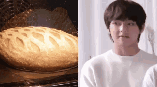 Hseokzip Taehyung Bread Cheeks Dough Rise GIF