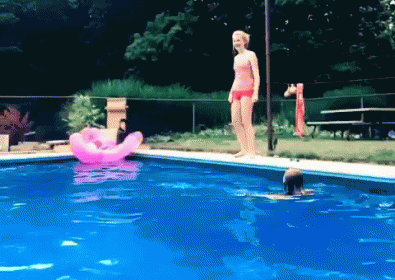 Here Goes Nothin GIF - Swimming Belly Flop Here We Go GIFs