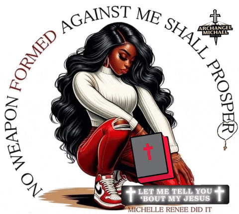 a drawing of a woman holding a bible with the words " let me tell you bout my jesus " on the bottom