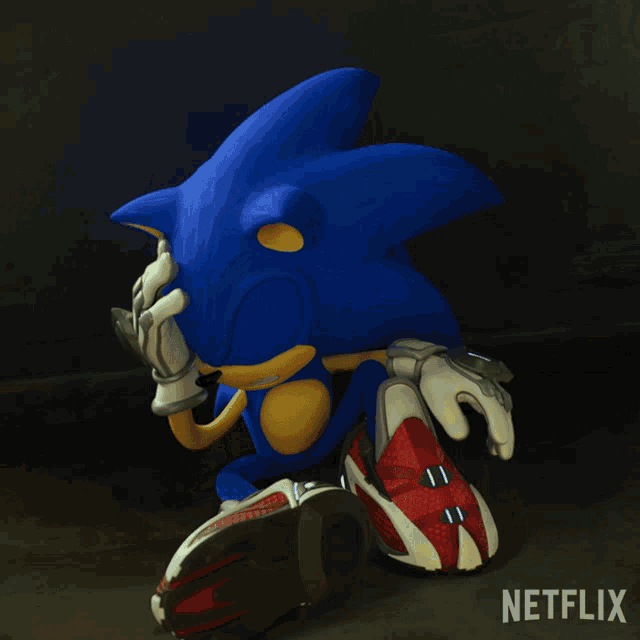 a picture of sonic the hedgehog with the word netflix on the bottom