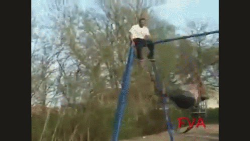 The Wrong Way To Jump Off A Swing GIF - Wreckingball Swing Fail GIFs