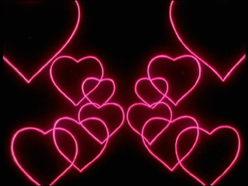 Neon Hearts GIF - Hearts Love I Love You GIFs