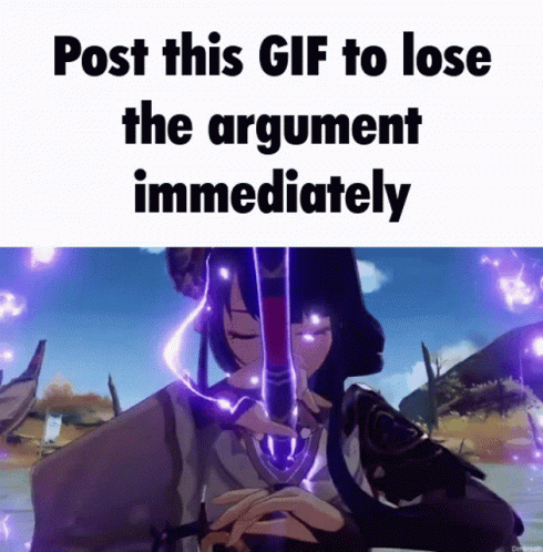 Raiden Shogun Great Argument However Your Mother GIF - Raiden Shogun Great Argument However Your Mother Post This Gif To Lose The Argument Instantly GIFs