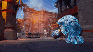a computer generated image of a ice monster