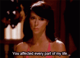 a woman in a pink top says you affected every part of my life