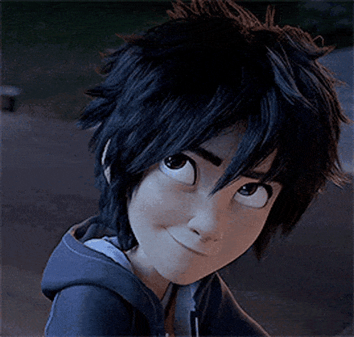 a close up of a cartoon character with a smile on his face