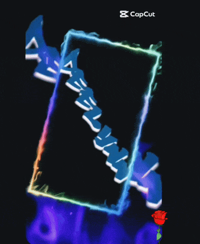 a black background with a red rose and the word capcut on the bottom right