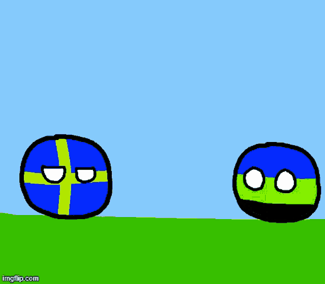 a cartoon of two balls talking to each other with the words kam ty gupku written above them