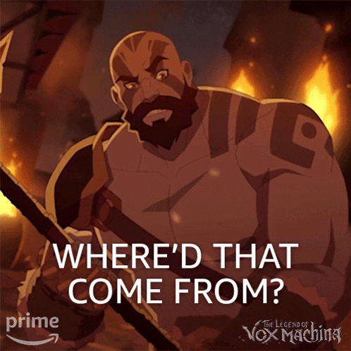 a poster for the legend of vox machina shows a man holding a sword