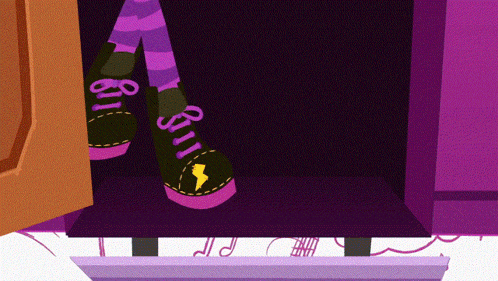 a cartoon of a person wearing a pair of shoes with the number 8 on the side