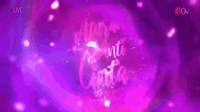 a purple background with the words " apapun arti cinta " on it