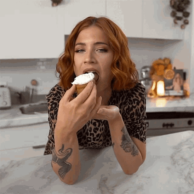 Eating A Cupcake Candice Hutchings GIF - Eating A Cupcake Candice Hutchings Edgy Veg GIFs