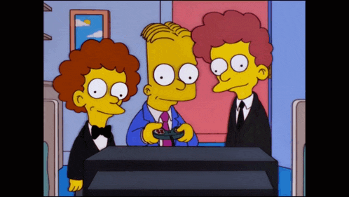 three cartoon characters are playing a video game together