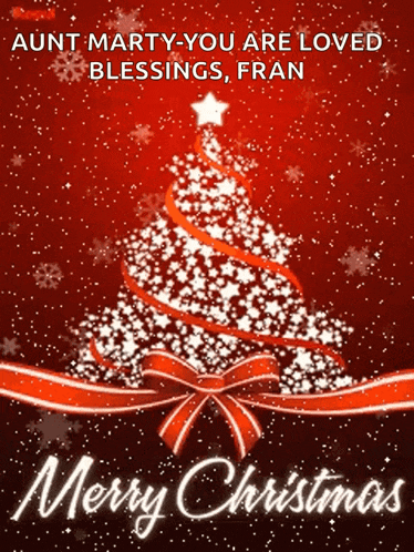 aunt marty you are loved blessings fran merry christmas poster