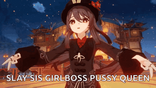 a picture of a girl with the words slay sis girlboss pussy queen