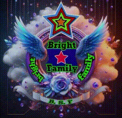 a bright family logo with wings and a star