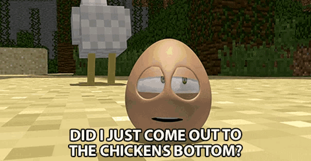 Did I Just Come Out To The Chickens Bottom Egg GIF - Did I Just Come Out To The Chickens Bottom Egg Bottom GIFs