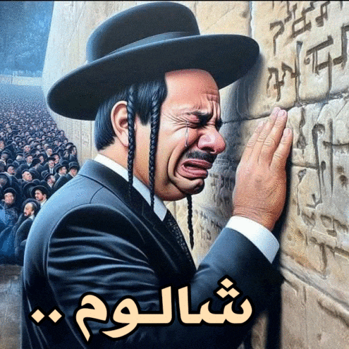 a man in a suit and hat is crying in front of a crowd
