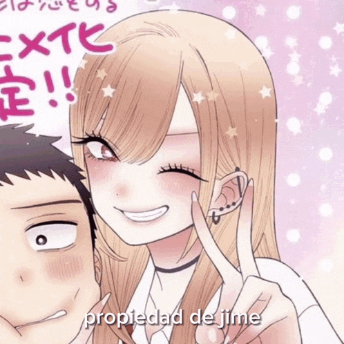 a man and a woman are standing next to each other and the woman is smiling and the man is making a funny face