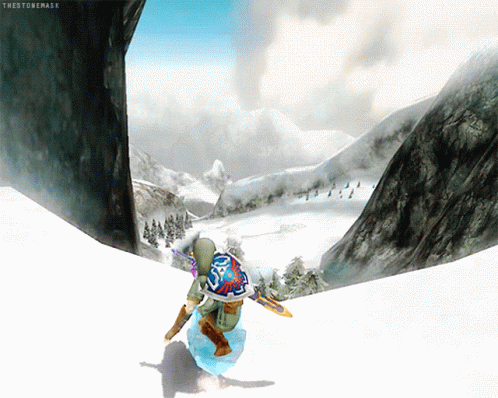 Twilight Princess Zelda GIF - Twilight Princess Zelda Snowboard GIFs