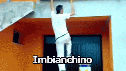 Imbianchino Pitturare Cantare GIF - House Painter To Paint To Sing GIFs
