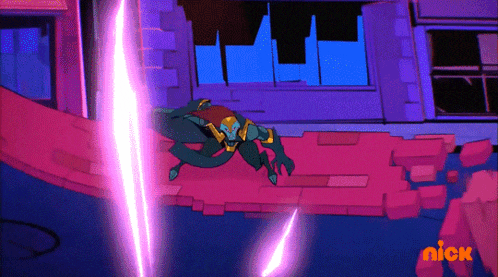 a cartoon character with a nick logo on the bottom of the screen