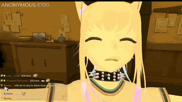 a screenshot of a video game that says anonymous 100