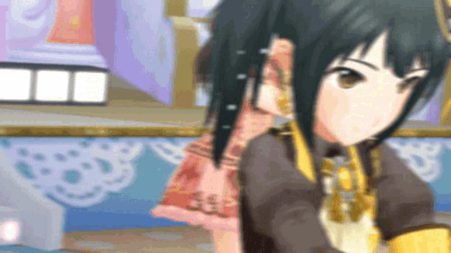 a blurry picture of a girl in a dress