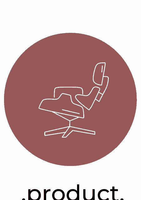 a drawing of a chair and ottoman with the word product below it