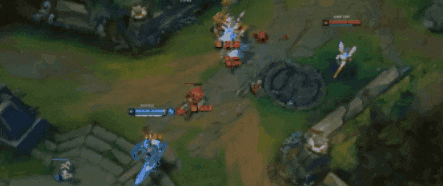 a game of league of legends is being played on a computer screen .