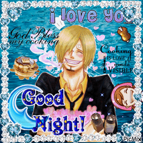 a greeting card that says i love you god bless my cooking cooking is love i made visible good night
