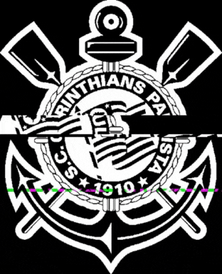 a logo for corinthians paulista with an anchor and a flag