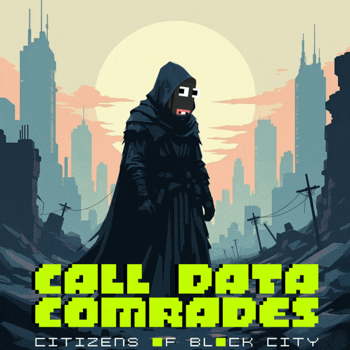 a poster for call data comrades shows a man in a hood