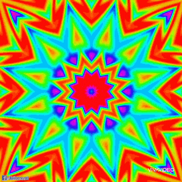a colorful kaleidoscope that looks like a star