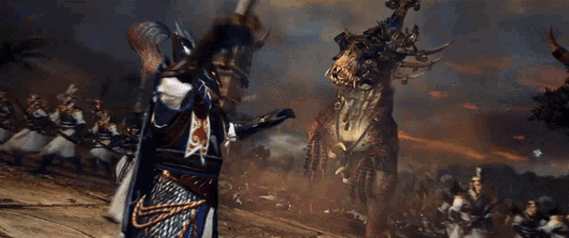 Carnosaur Warhammer Total War GIF - Carnosaur Warhammer Total War Lizardmen GIFs