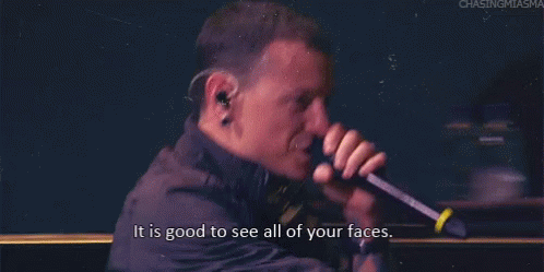 Its Good To See All Of Your Faces Chester Bennington GIF - Its Good To See All Of Your Faces Chester Bennington Linkin Park GIFs