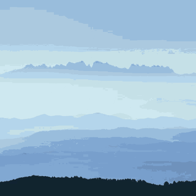 a blue background with mountains and the words i may