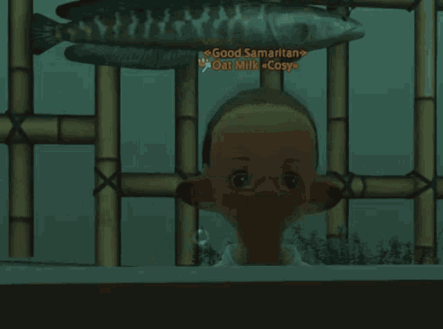 a video game character says good samaritan oat milk
